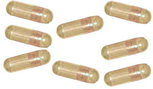 Eulenspiegel Blut - Kapseln 8 Stück Kapseln mit Blut-Puder Theaterblut Halloween