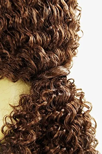 WIG ME UP - Unsichtbarer Haarbinder, Kunsthaar Haargummi in Haaroptik, Zopfgummi, Zopfband mit elastischem Zug, Braun Kastanie NHA-003B-33