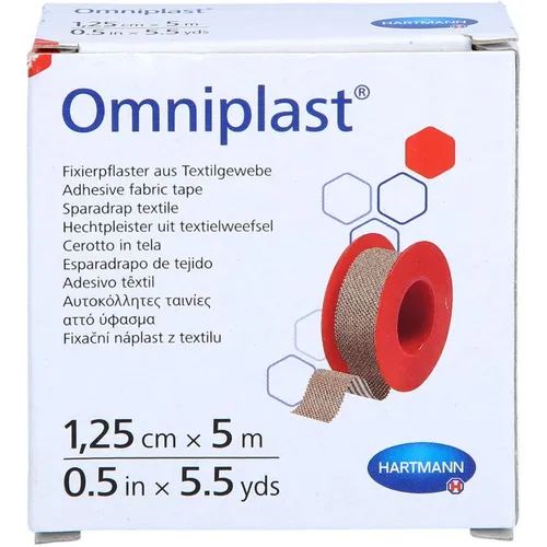 OMNIPLAST Fixierpflaster Textilgew.1,25 cmx5 m 1 St