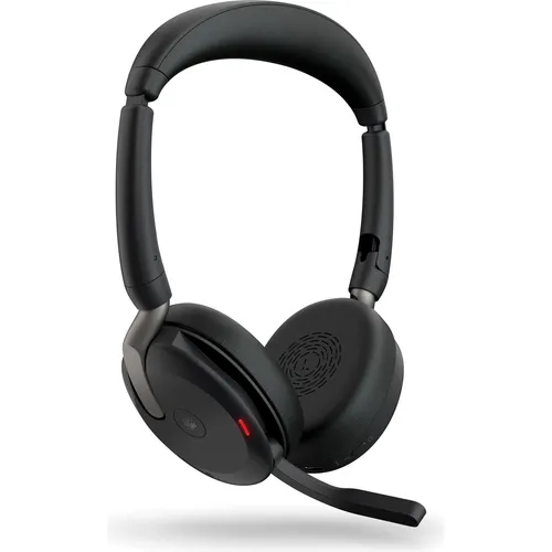 Jabra Evolve2 65 Flex - Schnurloses Stereo-Bluetooth-Headset mit geräuschunterdrückender ClearVoice Technologie, optimaler Tragekomfort und 360-Grad-Busylight für ungestörte Meetings