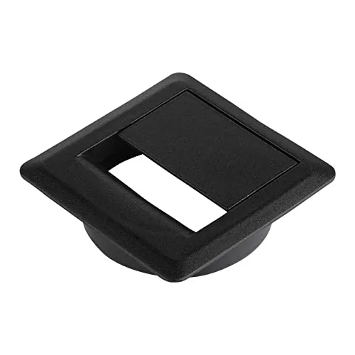 SOTECH Kabeldurchlass 60 mm Durchmesser (70 x 70 mm, Einbautiefe 15,5 mm, schwarz) Einbau Tisch-Kabelführung