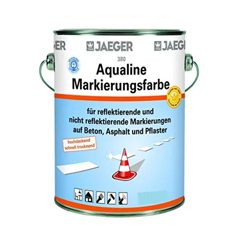 Jaeger Aqualine Markierungsfarbe, wasserverdünnbar, 750ml (weiss RAL9010)