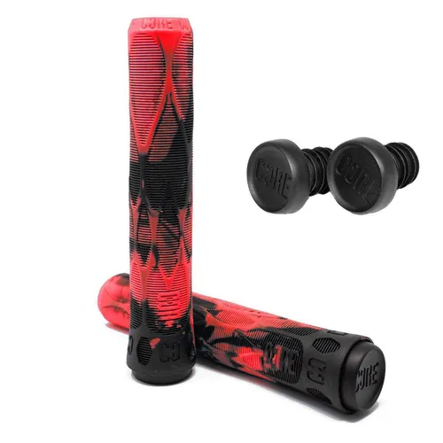 Core Pro Stunt-Scooter BMX Dirts Griffe soft 170mm Grips Lava (Schwarz/Rot)