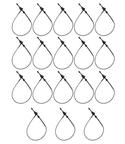 180mm Sicherheitsfäden für Etiketten | 1000 Loop Pins Set in Schwarz | Nutzung ohne Etikettierpistole/Heftpistole | Fäden für Kleidung und andere Produktetiketten | Loop Lock Preisschild Faden