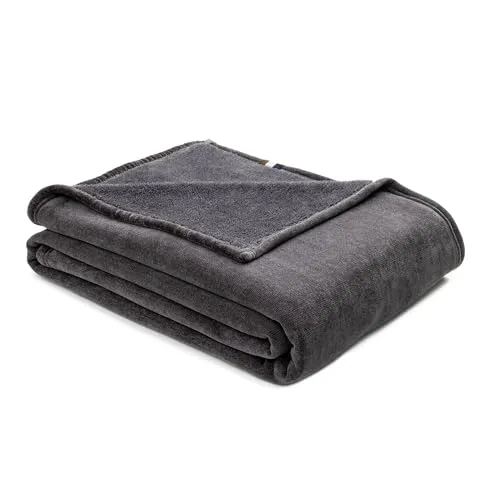 bugatti Decke Doppio Soft 160x220 in grau von Bugatti