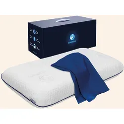 casimum Nackenstützkissen Comfort - Ergonomisches Nackenkissen für Seitenschläfer & Rückenschläfer - Kopfkissen mit hypoallergenem, ergonomischem Design und speziellem Viskoelastischen Schaumkern für optimalen Schlafkomfort und Unterstützung.