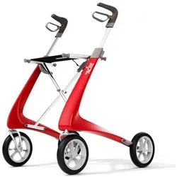 Carbon Ultralight Komfort Rollator erdbeerrot