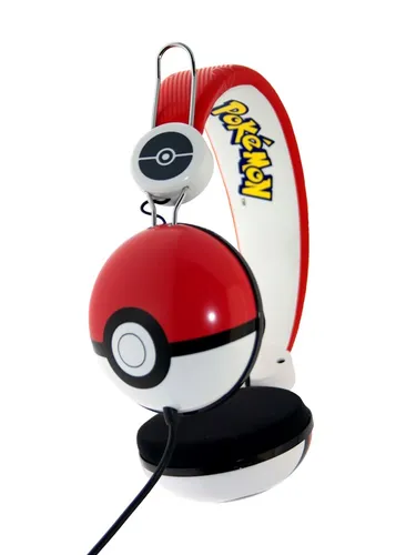Pokemon Folding Headphones Teens Pokeball PK0445 - Kopfhörer, ohrumschließend und faltbar, perfekt für Pokémon-Fans, mit 3,5 mm Stecker für universelle Kompatibilität.