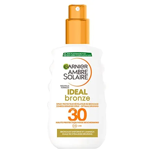 Garnier Ambre Solaire Ideal Bronzespray, Schutzspray für Bräunung, LSF 30