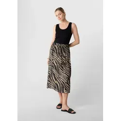 comma Maxirock Rock Abstrakt gemusterter Rock in Midilänge schwarz 46