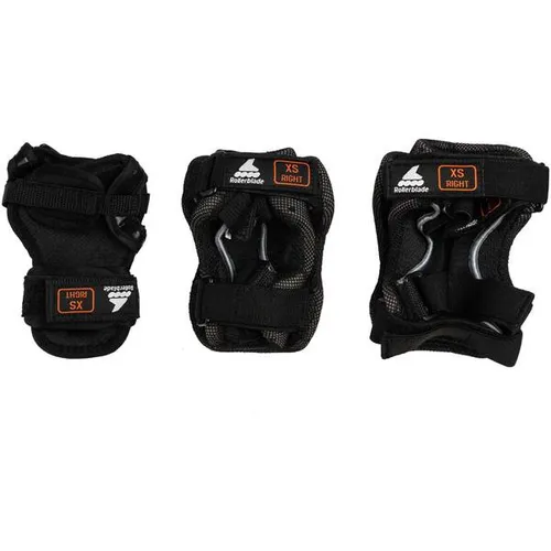 ROLLERBLADE Schoner SKATE GEAR JUNIOR 3 PACK - Protektoren-Set für Kinder mit Handgelenk-, Knie- und Ellbogenschonern, bietet optimalen Aufprallschutz und schnellen An- und Ablegekomfort.