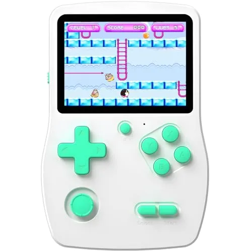 Aojiao 32 Bit Handheld Spielkonsolen für Kinder mit 139 Videospiele, Tragbarer Gaming-Player mit 3.0