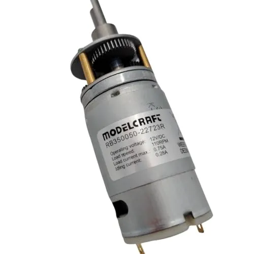 Modelcraft RB350050-22723R 12V 50:1 Motor mit extra starkem Antrieb, Ø 32 mm x L 84 mm – Hochleistungs-Planetengetriebe für Modellbau, RC & Technik