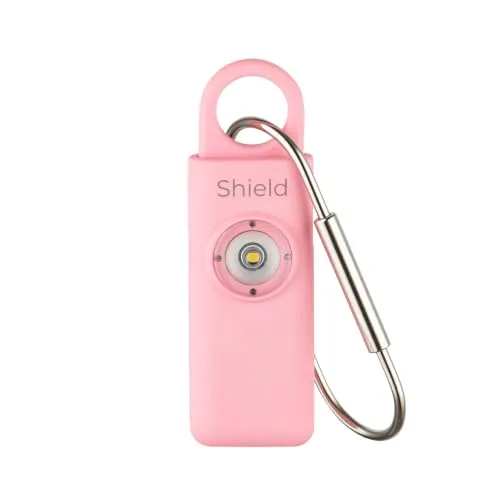Faas Taschenalarm Wiederaufladbar – 130dB Personenalarm Schlüsselanhänger Selbstverteidigung – Notknopf mit LED-Licht & Stroboskop-Modus, Sicherheitsalarm für Frauen (Rosa)