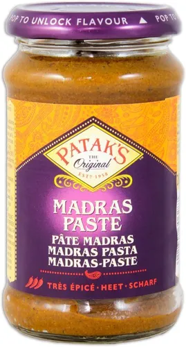 [ 283g ] PATAK'S Madras Paste mit Kreuzkümmel, Ingwer und Chili HOT