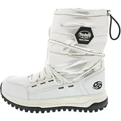 Dockers by Gerli Snowboots - Offwhite/Schwarz - Wanderschuhe mit Reißverschluss und runder Kappe, ideal für kalte Tage und Outdoor-Aktivitäten.