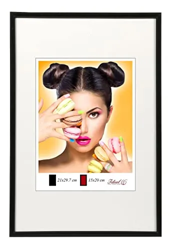 IDEAL TREND FS Kunststoff Bilderrahmen Wanddeko Collage Poster Fotorahmen Bildträger Lifestyle: Farbe: Schwarz | Format: 21x29,7 DIN A4