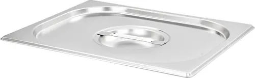vidaXL 2X Deckel Löffelaussparung Gastronorm Behälter Abdeckung GN-Deckel Gastronormbehälter Gastro Gefäß GN 1/2 325x265 mm Edelstahl Silbern