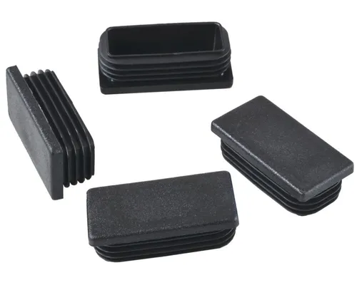 Walter Bethke GmbH & Co. KG Anhänger Lamellenstopfen 100x - Vierkantrohrstopfen 60x30mm - Autoanhänger - 100 Stück Lamellenstopfen in Schwarz, ideal zum sicheren Verschließen von Vierkantrohren 60x30 mm mit geriffelter Oberfläche.