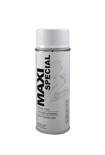 MAXI-SPECIAL | Sprühlack | Für Reparaturen | Weißer Glanz | Für Badewannen | Für Waschbecken | Für Spülen | Kaschiert Kratzer und Absplitterungen, keramische Emaille | 400 ml