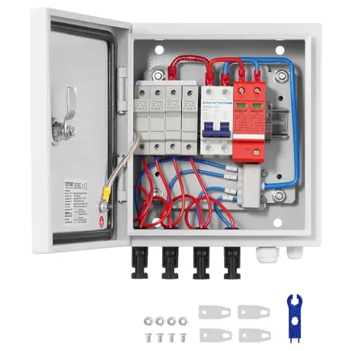 VEVOR Solar PV Combiner Box 4 String 15A