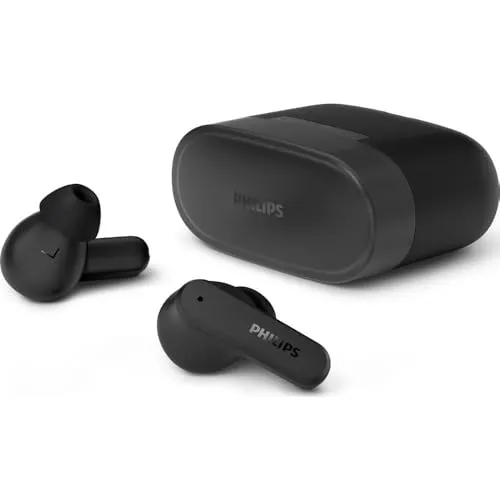 Philips TAT2000BK In-Ear Kopfhörer - Bluetooth In-Ear Kopfhörer in elegantem Schwarz, ideal für kabellosen Musikgenuss und unterwegs.