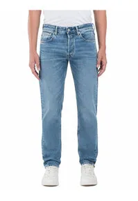 Replay Straight-Jeans GROVER - Stretch Jeans in verschiedenen Waschungen - Jeans in casual mid blue mit Stretch für optimalen Tragekomfort, ideal für jeden Anlass. Erhältlich in vielen verschiedenen Waschungen und Größe 34.