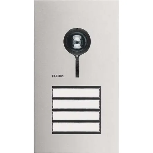 Elcom REQ504Y Türstation Video 4/1 2D Edelstahl ONE - Haus-Alarmanlagen: Hochwertige Video-Türstation aus Edelstahl mit 180° drehbarem LED-Display und integrierter IR-Beleuchtung für optimale Sicht bei Dunkelheit.