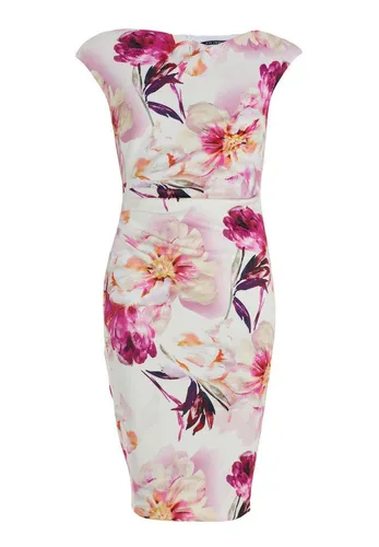 Elegantes Swing Knielanges Cocktailkleid in Rosa, Größe 36 von Swing