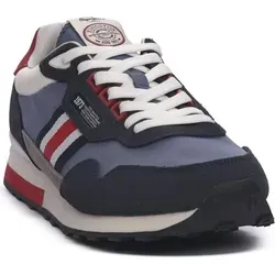 Pepe Jeans Kingston Heritage Sportschuhe Blau EU 44 - Halbschuhe für Herren mit stilvollem Rindsleder-Obermaterial, bequemer EVA-Zwischensohle und markantem Design – ideal für sportliche Aktivitäten und den Alltag.