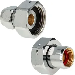 Tecuro Waschtischzähler Verschraubung 3/4 Zoll Üwm X 3/8 Zoll Ig Und 3/4 Zoll Üwm X Ø 10 Mm Qv - 2-er Set