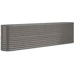 vidaXL Hochbeet aus pulverbeschichtetem Stahl 260x40x68 cm