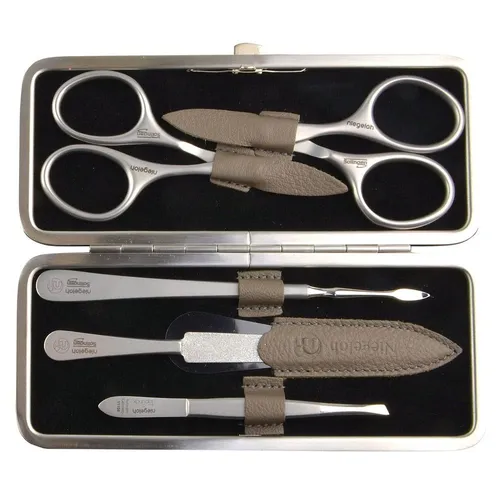 Niegeloh Solingen Maniküre-Etui Cafe do Brazil L lungo – Premium Qualität - Hochwertiges Maniküre-Etui aus rostfreiem Edelstahl, ideal für präzise Pflege. Ergonomische Instrumente für müheloses Arbeiten. Perfekt für Zuhause und unterwegs – Qualität aus Solingen, die überzeugt.