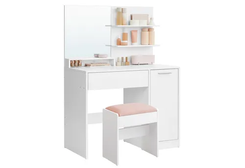 VASAGLE Schminktisch mit Spiegel und Aufbewahrungsfach