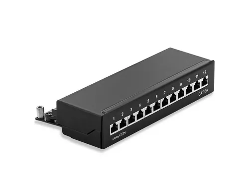 deleyCON CAT6a Patchpanel 12 Port von deleyCON