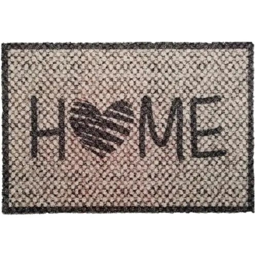oKu-Tex Fußmatte Beige-Braun, 50 x 80 cm - Stylische Schmutzfangmatte für den Innenbereich, rutschfest und waschbar bis 30° – ideal für einen einladenden Eingangsbereich.