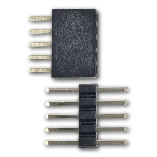 world-trading-net - 20er Set 5-polige Miniatur Steckverbinder, Rastermaß 1,27mm, Metallkontakte, Bronze beschichtet, Strom 1A, Spannung 30V