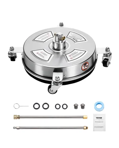 VEVOR 325mm Hochdruckreiniger Oberflächenreiniger 4000PSI - Hochdruckreiniger mit 4000 PSI für kraftvolle Reinigung, inklusive 2 verlängerter Stäbe für schwer erreichbare Stellen und aus robustem Edelstahl gefertigt.