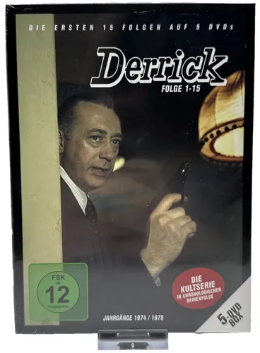 Derrick Collector's Box, Folge 1 - 15 [5 DVDs] - Klassische Krimi-Serie auf 5 DVDs, ideal für Fans von spannenden Ermittlungen und nostalgischen TV-Momenten.