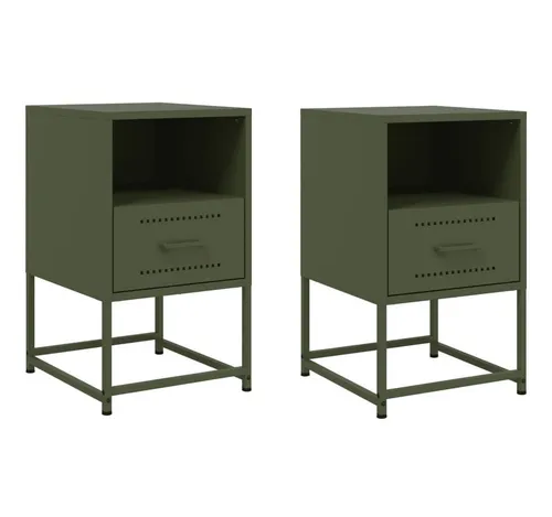 vidaXL Nachttische 2 STK. in grün von vidaXL
