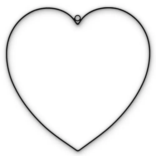 matches21 HOME & HOBBY Großes Metall Draht-Herz Ø 40 cm zum Aufhängen als Hochzeit Wanddeko Fensterdeko