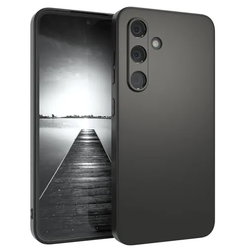 EAZY CASE - Handyhülle Silikon kompatibel mit Galaxy S24 FE - stoßfeste Schutzhülle dünne Handyhülle für Galaxy S24 FE Hülle Fallschutz leichtes Cover schlankes Silicone Case in Schwarz