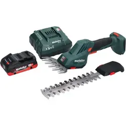 Metabo SGS 18 LTX Q Akku Gras- und Strauchschere 18 V mit 4,0 Ah Akku - Vielseitige Akku Gras- und Strauchschere mit wechselbaren Messern für präzise Schnitte. Leicht und handlich, ideal für müheloses Arbeiten im Garten.
