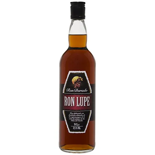 Rum Dorado Lupe, Brauner Karibischer Rum, 0,7L Flasche, 37,5% Vol - Perfekt für Cocktails und Pur