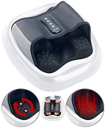 newgen medicals Fußmassagegerät mit Shiatsu- und Wärmefunktion - Elektrisches Fußmassagegerät mit 3D-Luftmassage und Wärmefunktion bis 40 °C für entspannende Reflexzonenbehandlung zu Hause.