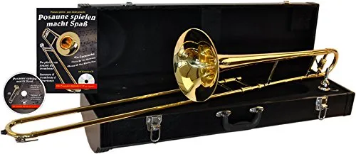 Clifton Posaune, Zugposaune (Tenor) inkl. Mundstück und Koffer Lernbuch Karaoke CD