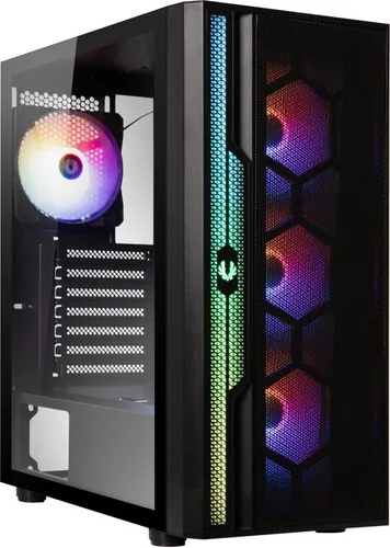 Media Tower PC Gehäuse Apollo (Schwarz) 4 ARGB Lüfter