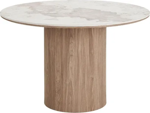 Produktbild Esstisch Veria Ø 120 cm aus Keramik in Weiß