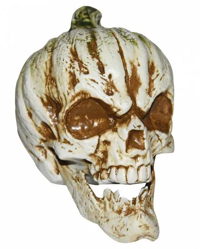 Horror-Shop Merchandise-Figur Kürbis Totenkopf Figur als Tischdekoration 21 cm