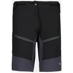 CMP 3in1-Fahrradshorts Schwarz/Anthrazit für Damen, Größe 34
